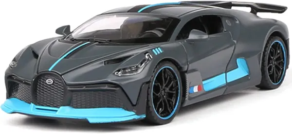 Matte_Gray_1:32_Bugatti_Divo_Zinc_Alloy_Pull_Back_Car_Diecast_Electronic_Toys_With_Lights_And_Music,Decorative,Mini_Vehicles_Toys_For_Kids,Boyfriend,Young_Peoples_Gift_Matte_Gray