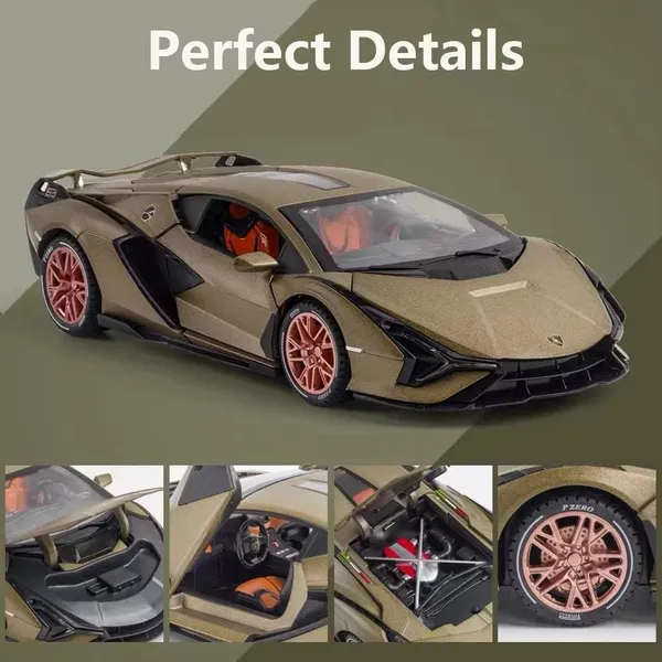 Matte_Olive_1/24_Die_Cast_Lamborghini_Sian_Fkp_37_Model_Toy_Car_With_Light_And_Sound,_Pull_Back_Vehicles_Toy_Car_For_Toddlers_Boys_Girls_Birthday_Gift_Matte_Olive