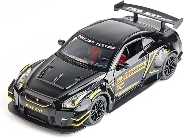 Black_1/24_Scale_Compatible_For_Nissan_Gtr_Model_Car_Toy,_Zinc_Alloy_Pull_Back_Toy_Car_With_Sound_And_Light_For_Kids_Boy_Girl_Gift_Gtr_Black