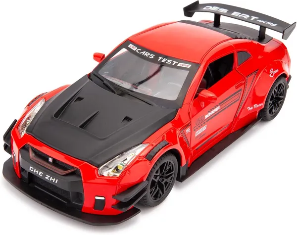 Red_1/24_Scale_Compatible_For_Nissan_Gtr_Model_Car_Toy,_Zinc_Alloy_Pull_Back_Toy_Car_With_Sound_And_Light_For_Kids_Boy_Girl_Gift_Gtr_Red