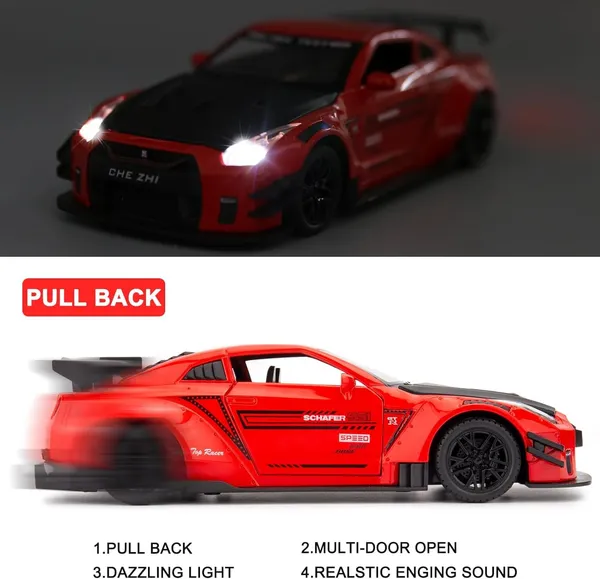 Red_1/24_Scale_Compatible_For_Nissan_Gtr_Model_Car_Toy,_Zinc_Alloy_Pull_Back_Toy_Car_With_Sound_And_Light_For_Kids_Boy_Girl_Gift_Gtr_Red