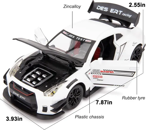 Gtr_White_1/24_Scale_Compatible_For_Nissan_Gtr_Model_Car_Toy,_Zinc_Alloy_Pull_Back_Toy_Car_With_Sound_And_Light_For_Kids_Boy_Girl_Gift_Gtr_White