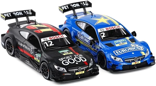 Multicolor_1:43_Scale_Die-Cast_Mercedes-Benz_Dtm_Racing_Model_Car_Toy_With_Tray,_Collectible_Metal_Toy_Car_With_Openable_Doors,Light,Sound_&_Pull-Back_Action(Colour_As_Per_Stock)