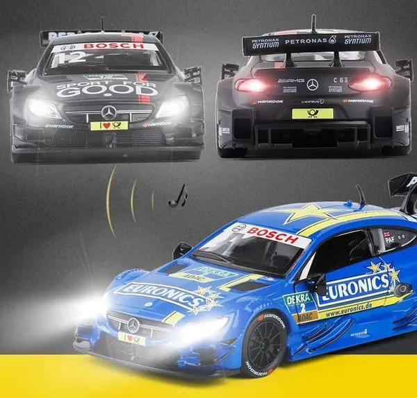 Multicolor_1:43_Scale_Die-Cast_Mercedes-Benz_Dtm_Racing_Model_Car_Toy_With_Tray,_Collectible_Metal_Toy_Car_With_Openable_Doors,Light,Sound_&_Pull-Back_Action(Colour_As_Per_Stock)