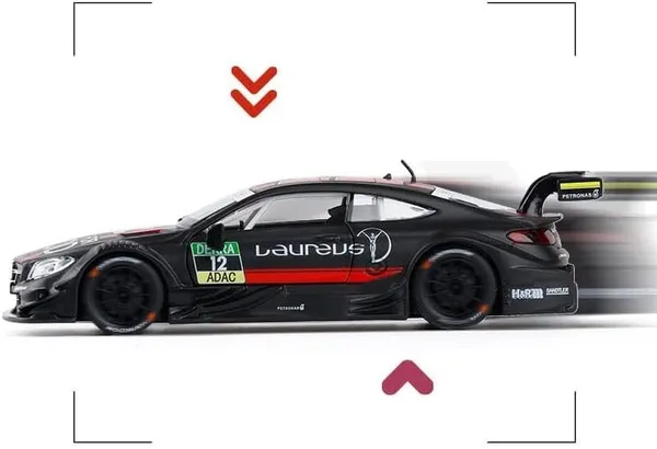 Multicolor_1:43_Scale_Die-Cast_Mercedes-Benz_Dtm_Racing_Model_Car_Toy_With_Tray,_Collectible_Metal_Toy_Car_With_Openable_Doors,Light,Sound_&_Pull-Back_Action(Colour_As_Per_Stock)