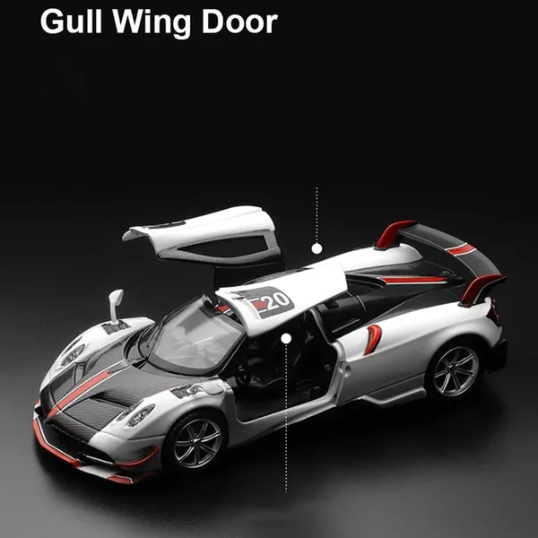Multicolor_1:32_Scale_Die-Cast_Pagani_Huayra_Model_Car_Pull-Back_Action,_Light_&_Sound_Effects,_Openable_Doors,_Collectible_Metal_Toy_Car_For_Kids_&_Adults