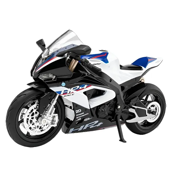 White_&_Black_1:12_Scale_Hp4_Race_Diecast_Motorcycle_Model_Realistic_Collectible_Toy_Bike,_Kickstand_&_Detailed_Graphics_Perfect_For_Collectors_&_Gift_For_Bike_Lovers(Assorted_Colours)