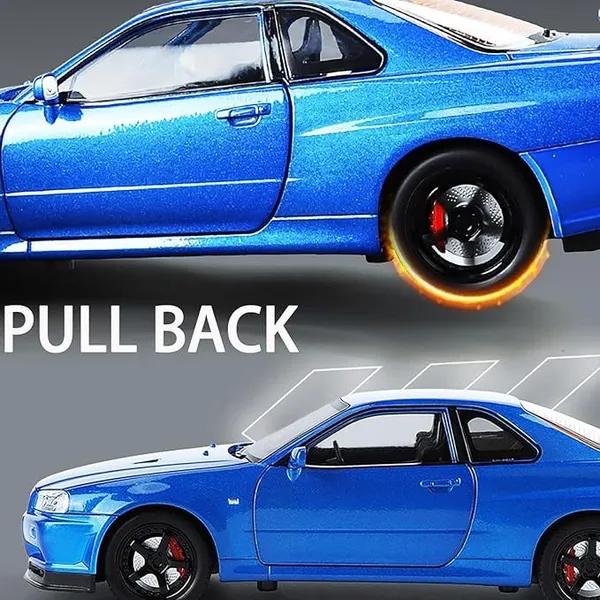 Blue_1/32_Skyline_Gtr_R34_Model_Car_Die-Cast_Toy_Cars_Metal_Model_Car_Toys_With_Light_And_Sound_Pull_Back_Collectible_Model_For_Children_Age_3_+_Year_Old_Festival_Gift_Silver,Blue