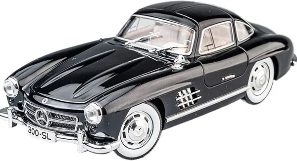 Black_1:24_Scale_Mercedes-Benz_300Sl_Die-Cast_Model_Car_Pull_Back_Action,_Realistic_Sound_&_Light_Effects,_Metal_Body,_Collector_Toy_Vehicle_For_Kids_&_Adults_Black