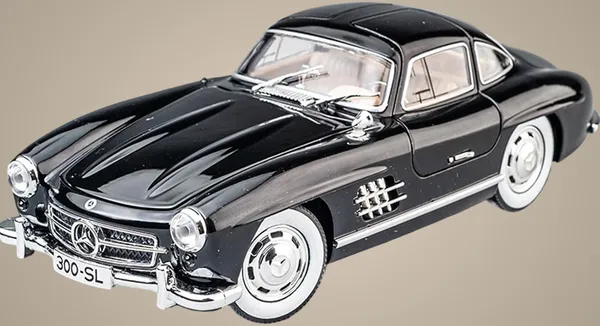 Black_1:24_Scale_Mercedes-Benz_300Sl_Die-Cast_Model_Car_Pull_Back_Action,_Realistic_Sound_&_Light_Effects,_Metal_Body,_Collector_Toy_Vehicle_For_Kids_&_Adults_Black