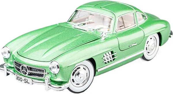 Green_1:24_Scale_Mercedes-Benz_300Sl_Die-Cast_Model_Car_Pull_Back_Action,_Realistic_Sound_&_Light_Effects,_Metal_Body,_Collector_Toy_Vehicle_For_Kids_&_Adults_Green