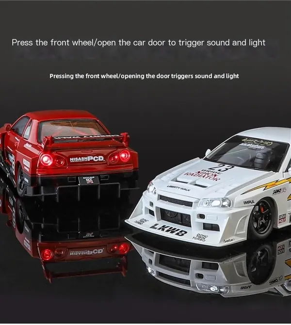 Red_1:24_Nissan_Skyline_Gt-R_R34_Diecast_Model_Car_Liberty_Walk_Modified_Jdm_Toy_Vehicle_With_Lights_&_Sounds,_Pull_Back_Action,_For_Kids_&_Collectors_Red