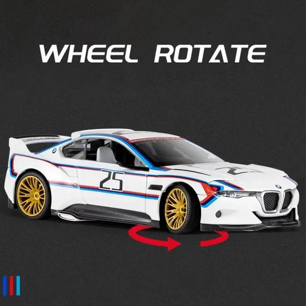 White_1:34_3.0_Csl_Hommage_R_Scale_Die-Cast_Model_Car_With_Music_&_Sound_Effects,_White