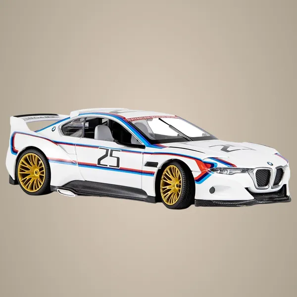 White_1:34_3.0_Csl_Hommage_R_Scale_Die-Cast_Model_Car_With_Music_&_Sound_Effects,_White