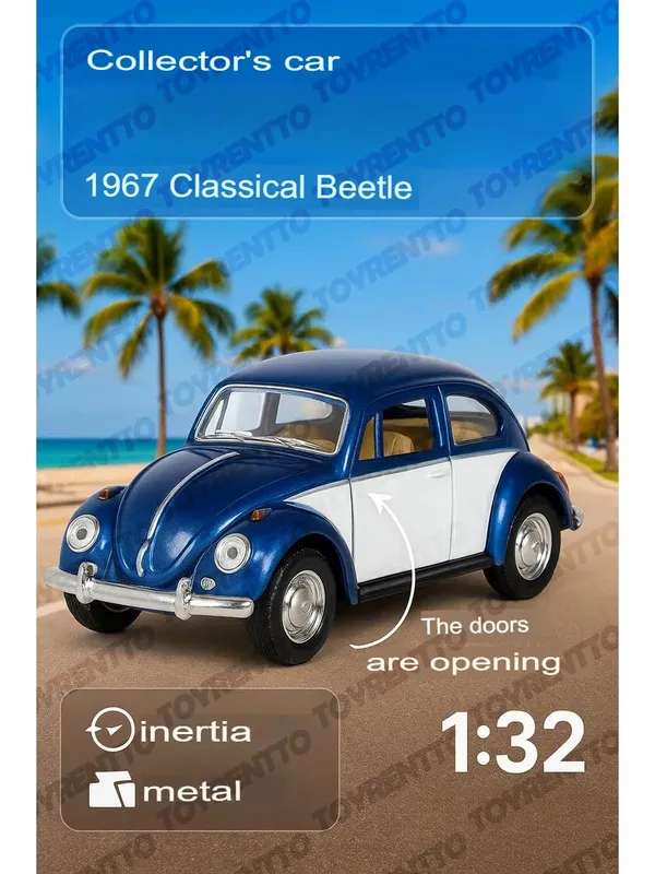 Blue_White_1:32_Scale_1967_Classic_Beetle_Die-Cast_Car_Model_-_Inertia-Powered_Metal_Toy_Vehicle_With_Opening_Doors_-_Vintage_Collectible_For_Kids_&_Adults_Blue_White