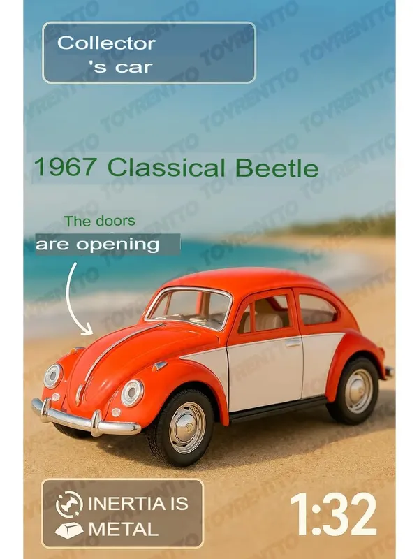 Orange_White_1:32_Scale_1967_Classic_Beetle_Die-Cast_Car_Model_-_Inertia-Powered_Metal_Toy_Vehicle_With_Opening_Doors_-_Vintage_Collectible_For_Kids_&_Adults_Orane_White