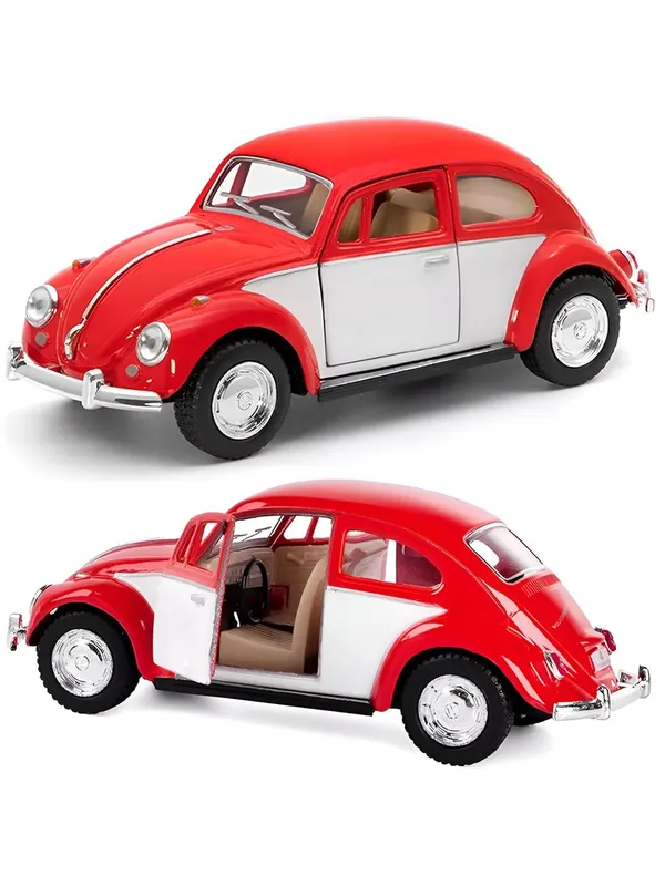 Red_White_1:32_Scale_1967_Classic_Beetle_Die-Cast_Car_Model_-_Inertia-Powered_Metal_Toy_Vehicle_With_Opening_Doors_-_Vintage_Collectible_For_Kids_&_Adults_Red_White