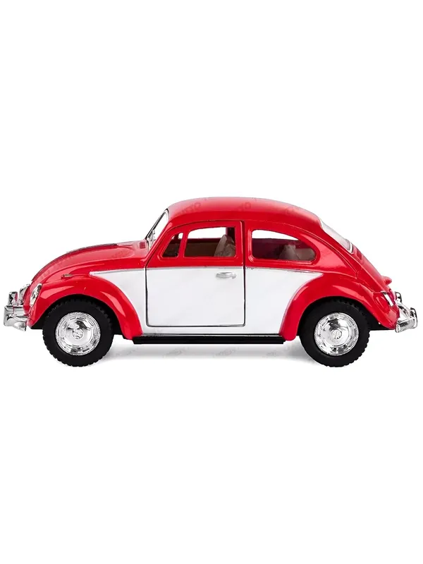 Red_White_1:32_Scale_1967_Classic_Beetle_Die-Cast_Car_Model_-_Inertia-Powered_Metal_Toy_Vehicle_With_Opening_Doors_-_Vintage_Collectible_For_Kids_&_Adults_Red_White