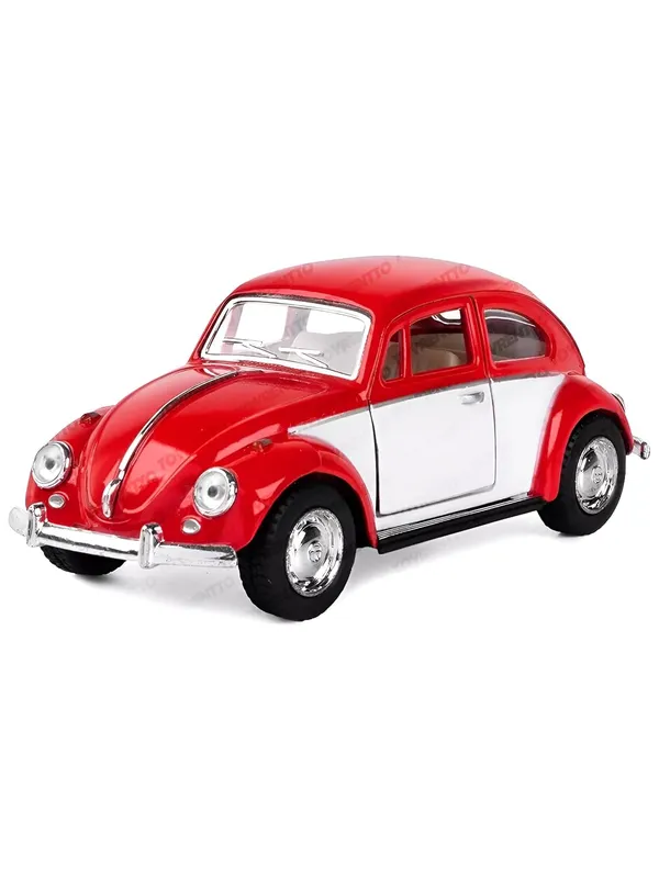 Red_White_1:32_Scale_1967_Classic_Beetle_Die-Cast_Car_Model_-_Inertia-Powered_Metal_Toy_Vehicle_With_Opening_Doors_-_Vintage_Collectible_For_Kids_&_Adults_Red_White