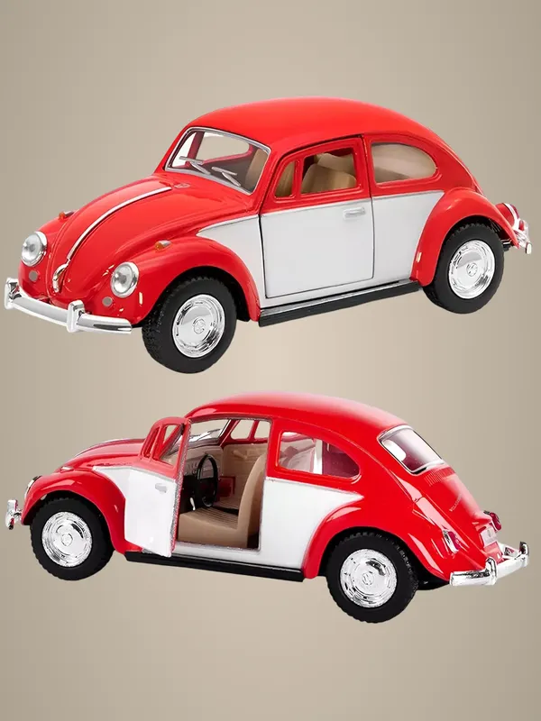 Red_White_1:32_Scale_1967_Classic_Beetle_Die-Cast_Car_Model_-_Inertia-Powered_Metal_Toy_Vehicle_With_Opening_Doors_-_Vintage_Collectible_For_Kids_&_Adults_Red_White