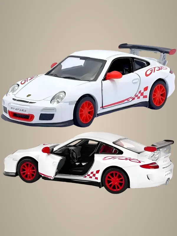 White_1:36_Porschee_Gt3_Rs_2010_Alloy_Sports_Car_Model_-_Diecast_Metal_Pull_Back_Toy_With_Openable_Doors,_Inertia_Action,_Collectible_Car_For_Kids_&_Adults-White