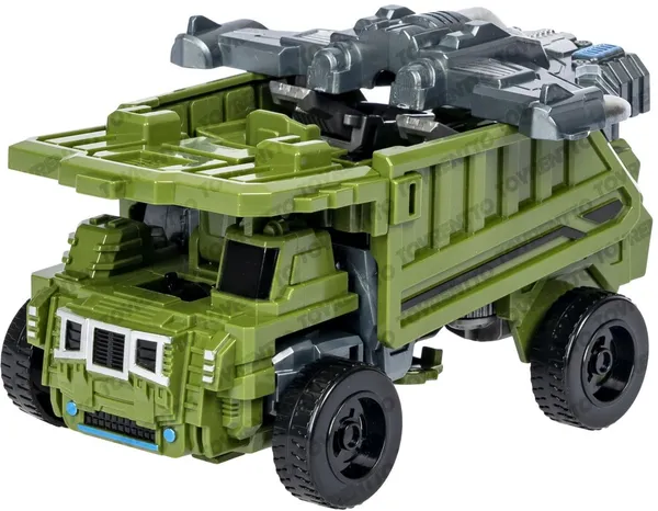 Multicolor_8_Inch_Military_Green_Transforming_Robot_Toy_2_In_1_Truck_To_Warrior_Action_Figure_|_Collectible_Kids_Gift_Ages_6+_|_Durable_Abs_Construction