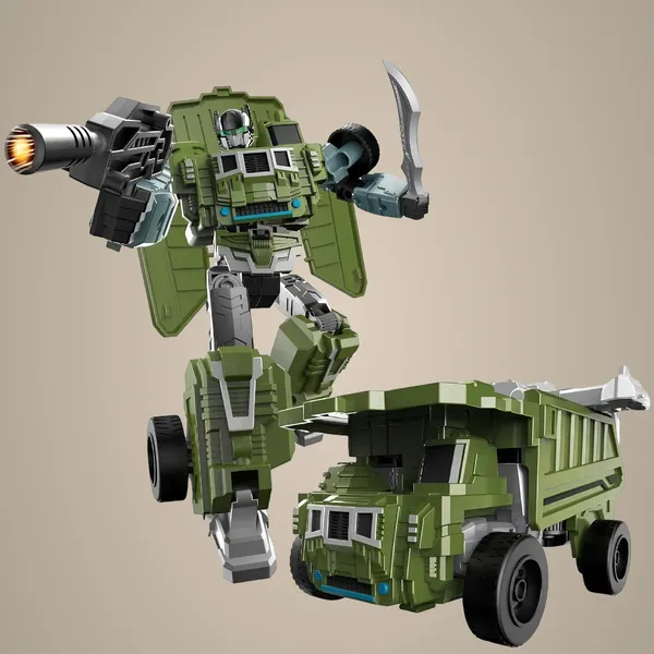 Multicolor_8_Inch_Military_Green_Transforming_Robot_Toy_2_In_1_Truck_To_Warrior_Action_Figure_|_Collectible_Kids_Gift_Ages_6+_|_Durable_Abs_Construction