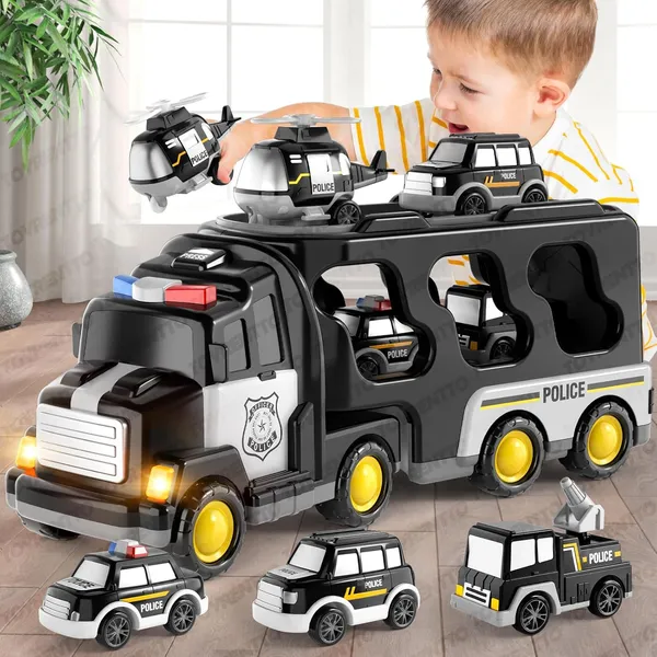 5_In_1_Friction_Powered_Police_Truck_Toy_Set_With_Music_|_Montessori_Educational_Carrier_&_Four_Armored_Vehicles,_Light-Up_Sounds,_Fun_Birthday_Gift_For_Kids_3+