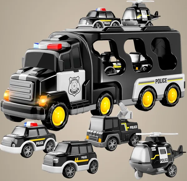 5_In_1_Friction_Powered_Police_Truck_Toy_Set_With_Music_|_Montessori_Educational_Carrier_&_Four_Armored_Vehicles,_Light-Up_Sounds,_Fun_Birthday_Gift_For_Kids_3+