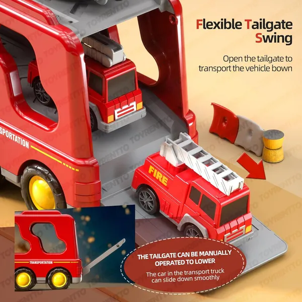 Multicolor_5_In_1_Friction_Powered_Firefighter_Truck_Toy_Set_With_Music_Montessori_Educational_Carrier_&_Four_Armored_Vehicles,_Light-Up_Sounds,_Fun_Birthday_Gift_For_Kids_3+