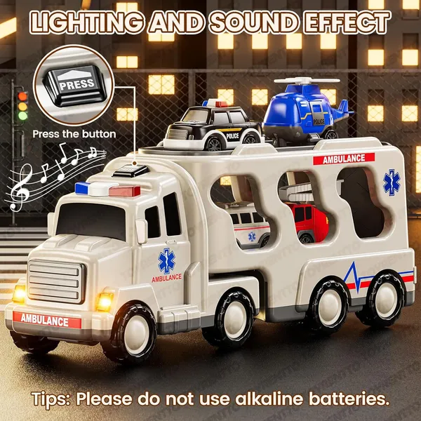 Multicolor_5-In-1_Friction-Powered_Dazzle_Truck_Toy_Set_With_Music_Montessori_Educational_Carrier_&_Four_Armored_Vehicles,_Light-Up_Sounds,_Fun_Birthday_Gift_For_Kids_3+