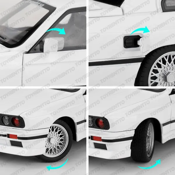 White_1:24_Bmw_M3_Die-Cast_Alloy_Model_Car_-_Pull_Back_Toy_Car_With_Sound_&_Light,_Realistic_Collectible_Car_For_Kids_&_Adults-White