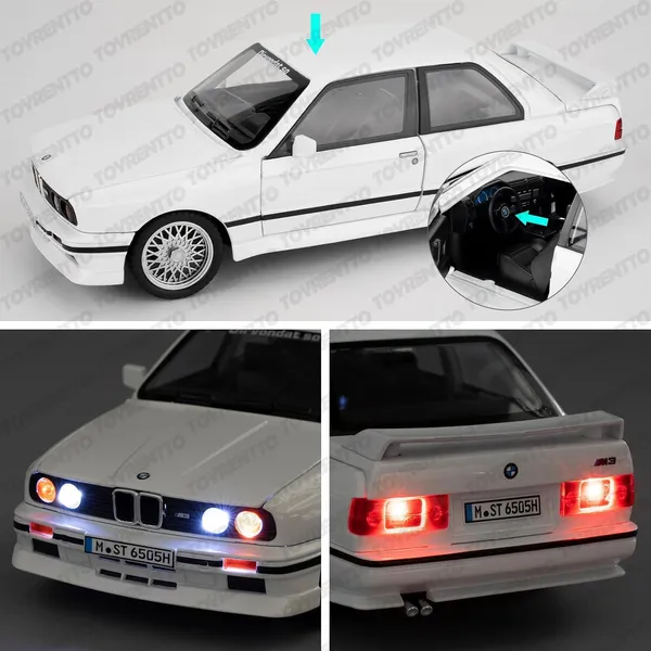 White_1:24_Bmw_M3_Die-Cast_Alloy_Model_Car_-_Pull_Back_Toy_Car_With_Sound_&_Light,_Realistic_Collectible_Car_For_Kids_&_Adults-White