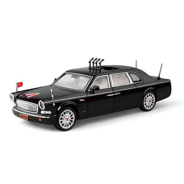 Multicolor_1:24_Scale_Black_Hongqi_Limousine_Diecast_Model_Car_Alloy_Body,_Opening_Doors,_Light_&_Sound,_Pull_Back_Toy_With_Built-In_Engine_&_Realistic_Interior_For_Kids_And_Collectors