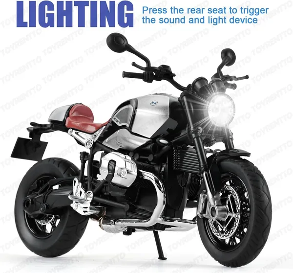 Grey_1:12_Scale_Bmw_R_Ninet_Die-Cast_Bike_Model_With_Light_&_Sound_-_Pull_Back_Toy_Motorcycle_For_Kids_&_Collectors_Grey