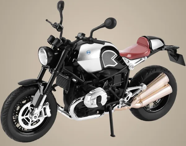 Grey_1:12_Scale_Bmw_R_Ninet_Die-Cast_Bike_Model_With_Light_&_Sound_-_Pull_Back_Toy_Motorcycle_For_Kids_&_Collectors_Grey