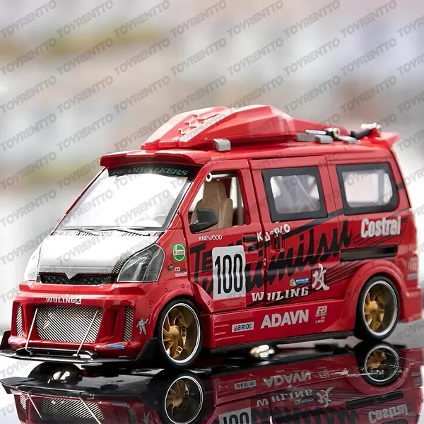 Red_1:24_Wuling_Hongguang_Graffiti_Racing_Van_Toy_Die-Cast_Model_Bus_With_Light,_Sound_Door_Open_&_Pull_Back_Action,Mini_Van_Toy_For_Kids_&_Collectors_Red