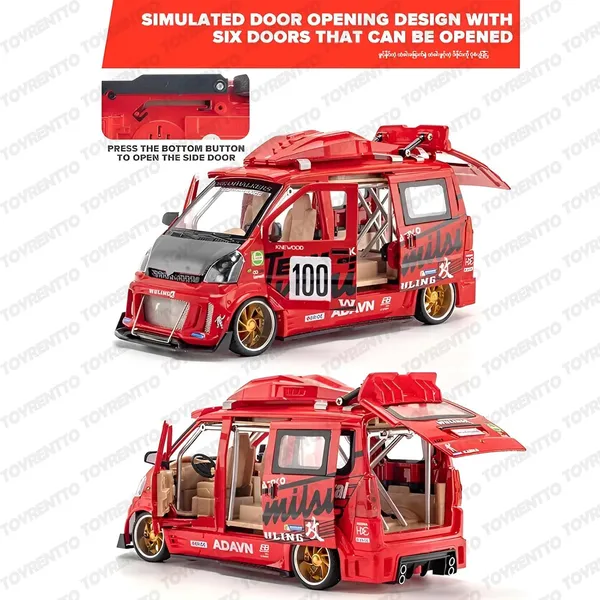 Red_1:24_Wuling_Hongguang_Graffiti_Racing_Van_Toy_Die-Cast_Model_Bus_With_Light,_Sound_Door_Open_&_Pull_Back_Action,Mini_Van_Toy_For_Kids_&_Collectors_Red