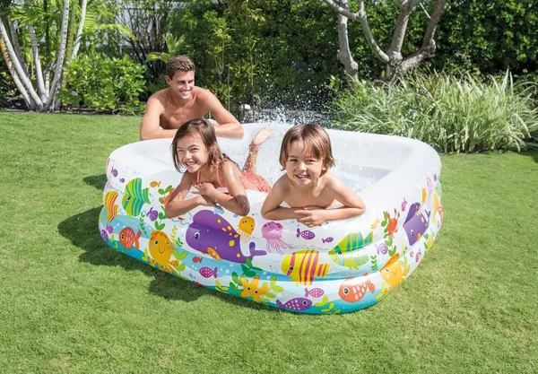 White_5.2Ft_Inflatable_Kids_Swimming_Pool_Tub_For_Kids_With_Electric_Pump_|_Spacious,_Colorful,_And_Durable_Backyard_Water_Play_Center,Toddlers_&_Young_Children