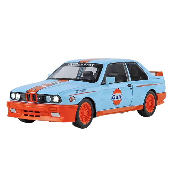 Multicolor_1:24_B.M.W_M3_Die-Cast_Model_Car_-_Pull_Back_Action_Toy_With_Lights_&_Music,_Gulf_Racing_Livery,_Collectible_Metal_Vehicle_For_Kids_&_Adults