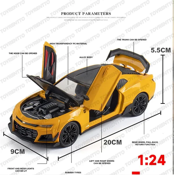 Black_1:24_Scale_Chevrolet_Camaro_Die-Cast_Car_Model_Toy_With_Light_&_Music,_Pull_Back_Action,_Openable_Doors_&_Detailed_Interior,_Alloy_Car_For_Kids_&_Collectors