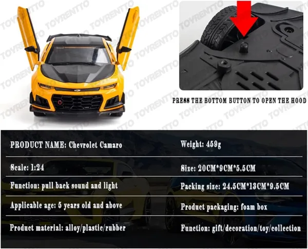 Yellow_1:24_Scale_Chevrolet_Camaro_Die-Cast_Car_Model_Toy_With_Light_&_Music,_Pull_Back_Action,_Openable_Doors_&_Detailed_Interior,_Alloy_Car_For_Kids_&_Collectors