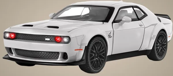 Grey_1:24_Dodge_Challenger_Srt_Hellcat_Die-Cast_Car_Toy_Pull_Back_Muscle_Car_With_Led_Lights,_Realistic_Engine_Sound,_Horn_In_Steering,Metal_Model_Vehicle_For_Boys,_Kids_&_Collectors