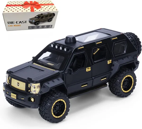 Black_1:24_Scale_G.Patton_Die-Cast_Off-Road_Suv_Model_Car_Luxury_Black_&_Gold_Metal_Body_Toy_Truck_With_Open_Doors,_Pull_Back_Action,_Sound_&_Light,_Collectible_For_Kids_&_Adults