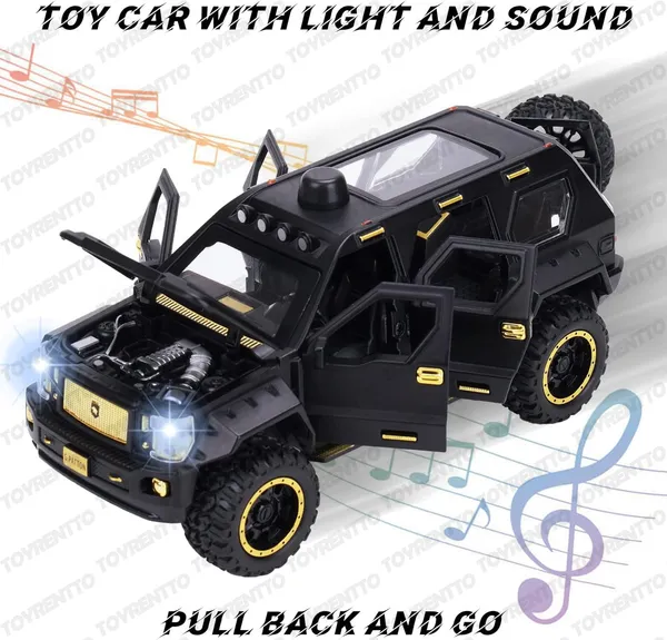 Black_1:24_Scale_G.Patton_Die-Cast_Off-Road_Suv_Model_Car_Luxury_Black_&_Gold_Metal_Body_Toy_Truck_With_Open_Doors,_Pull_Back_Action,_Sound_&_Light,_Collectible_For_Kids_&_Adults