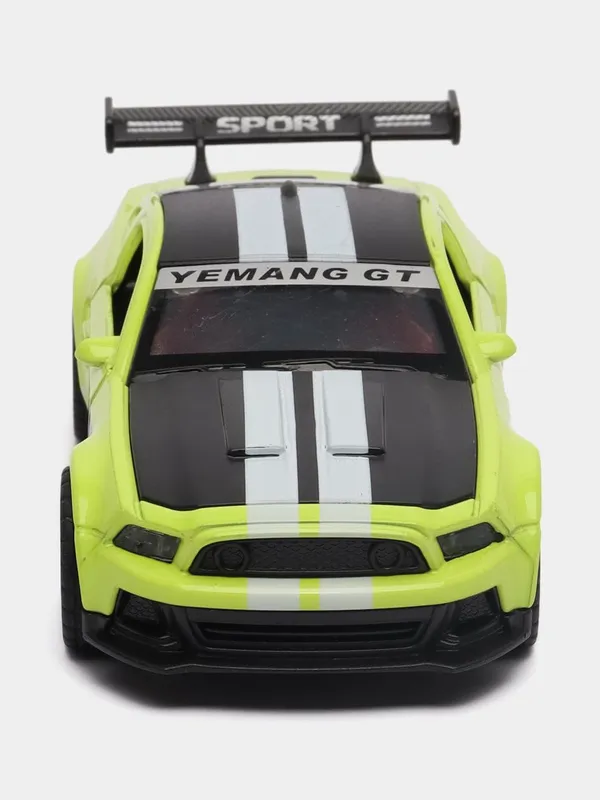 White_Green_1:36_Mustang_Gt_Diecast_Model_Toy_Carrealistic_Pull-Back_Sports_Car_With_Openable_Doors_Premium_Metal_Toy_For_Kids_&_Collectors_White_Green