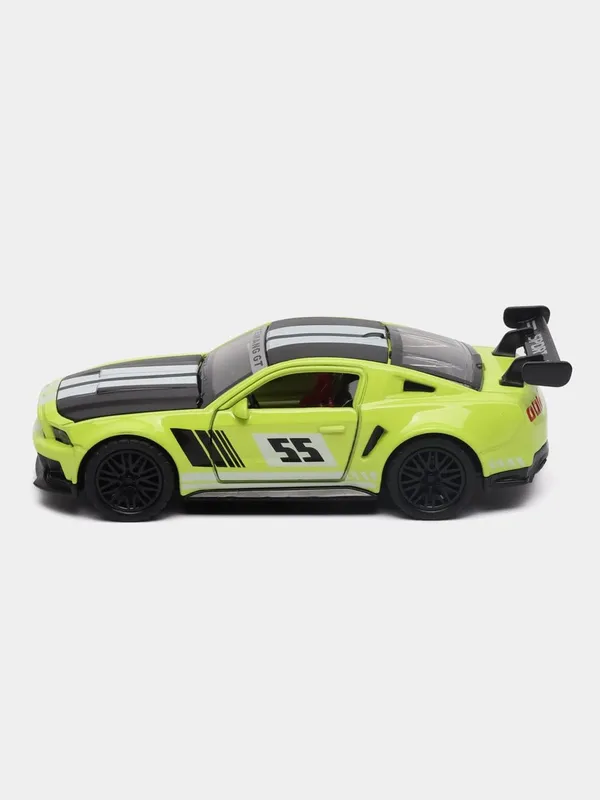 White_Green_1:36_Mustang_Gt_Diecast_Model_Toy_Carrealistic_Pull-Back_Sports_Car_With_Openable_Doors_Premium_Metal_Toy_For_Kids_&_Collectors_White_Green