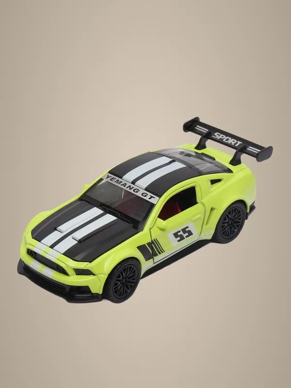 White_Green_1:36_Mustang_Gt_Diecast_Model_Toy_Carrealistic_Pull-Back_Sports_Car_With_Openable_Doors_Premium_Metal_Toy_For_Kids_&_Collectors_White_Green
