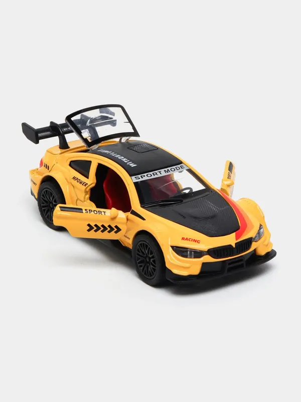 Yellow_&_Black_1:32_Scale_M4_Diecast_Toy_Car_For_Kids_Gt_Sport_Racing_Model_With_Openable_Doors_&_Pullback_Action_Yellow_Black_Gt