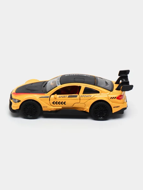 Yellow_&_Black_1:32_Scale_M4_Diecast_Toy_Car_For_Kids_Gt_Sport_Racing_Model_With_Openable_Doors_&_Pullback_Action_Yellow_Black_Gt